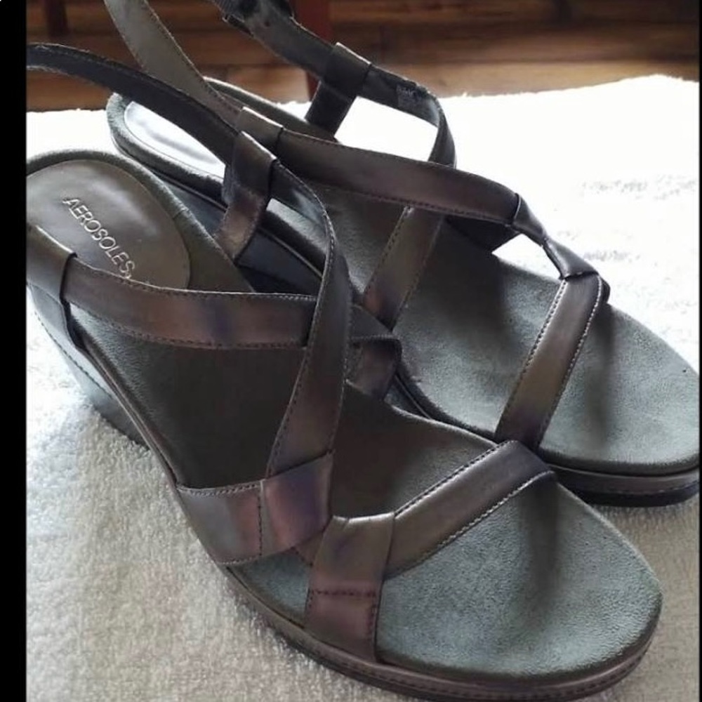 A2 by aerosoles PaintPlush  strappy wedges size 9m